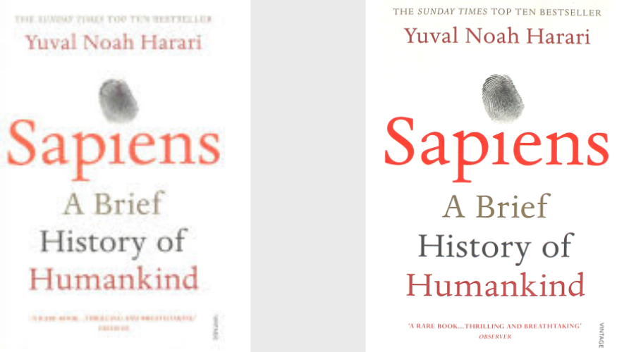 Sapiens inital book cover images